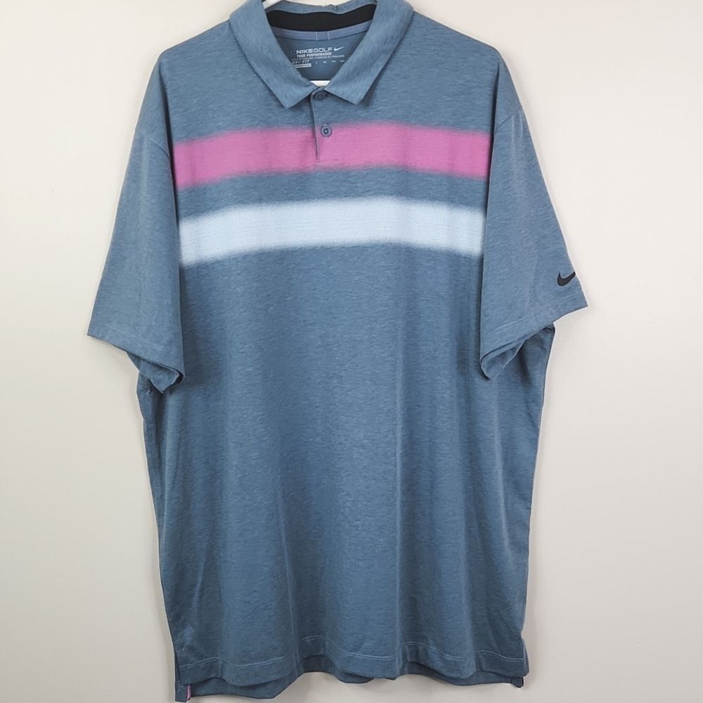 Nike Golf Tour Performance Colorblock Short Sleeve Polo Shirt XXL